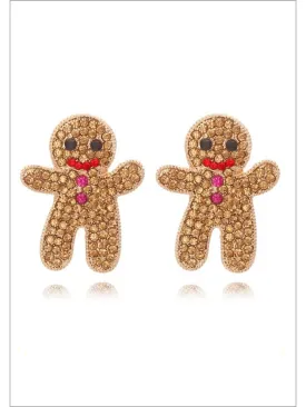 A Bite Of Delight Gingerbread Man Earrings