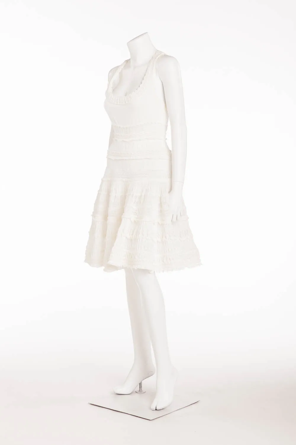 Alaia - White Short Cocktail Summer Dress - FR 38