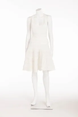 Alaia - White Short Cocktail Summer Dress - FR 38