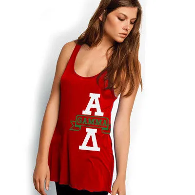 Alpha Gamma Delta Printed Flowy Bella Tank - Bella B8800 - CAD