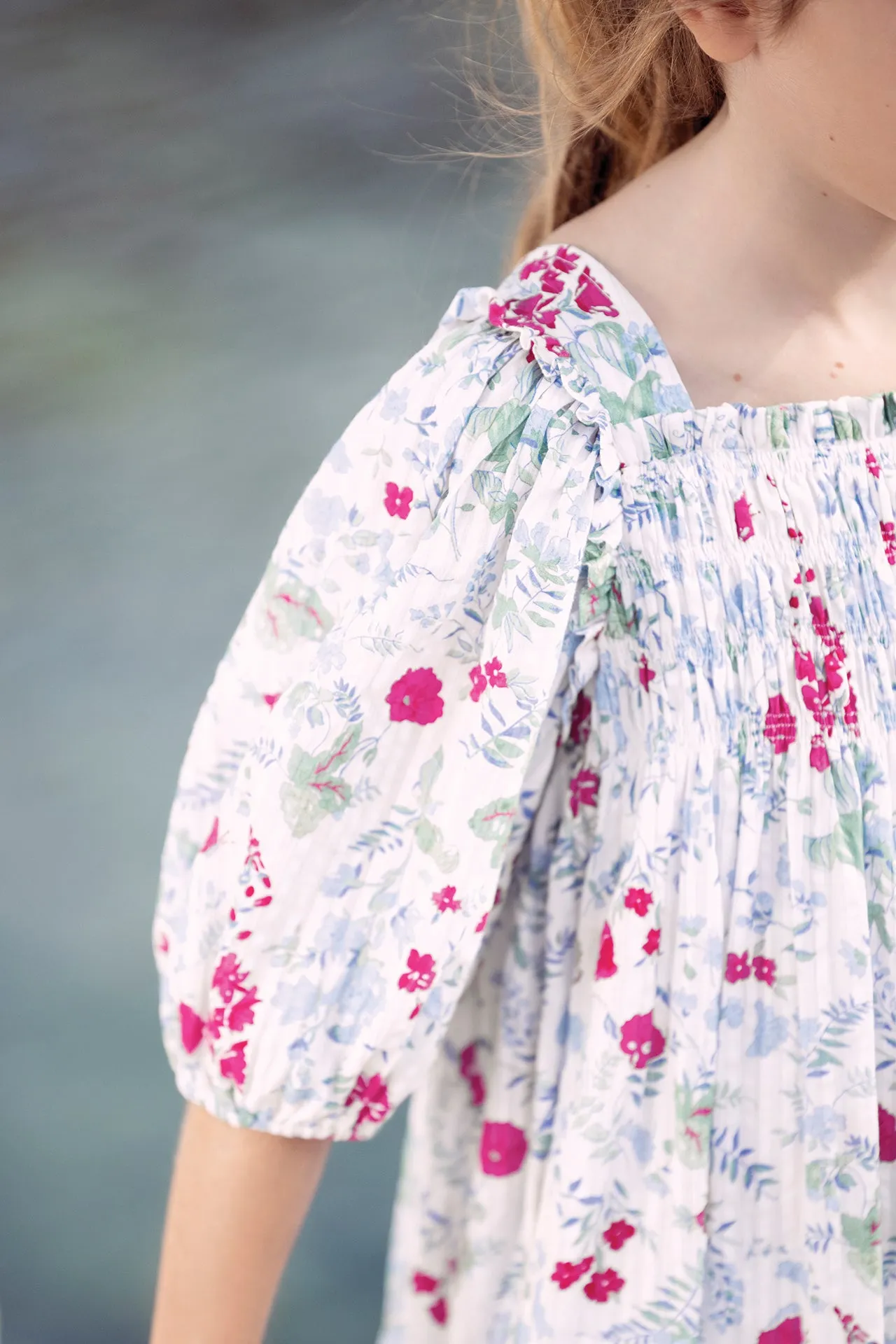 Dress - Magenta Flower Print