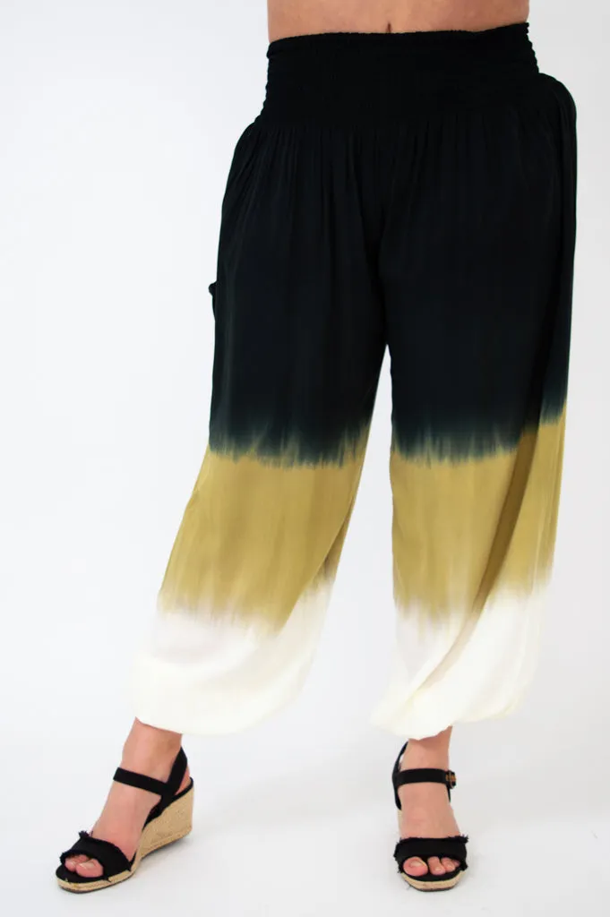 Embra Pants, Black Dip-Dye