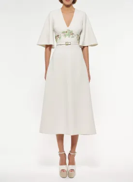 Embroidered Midi Dress