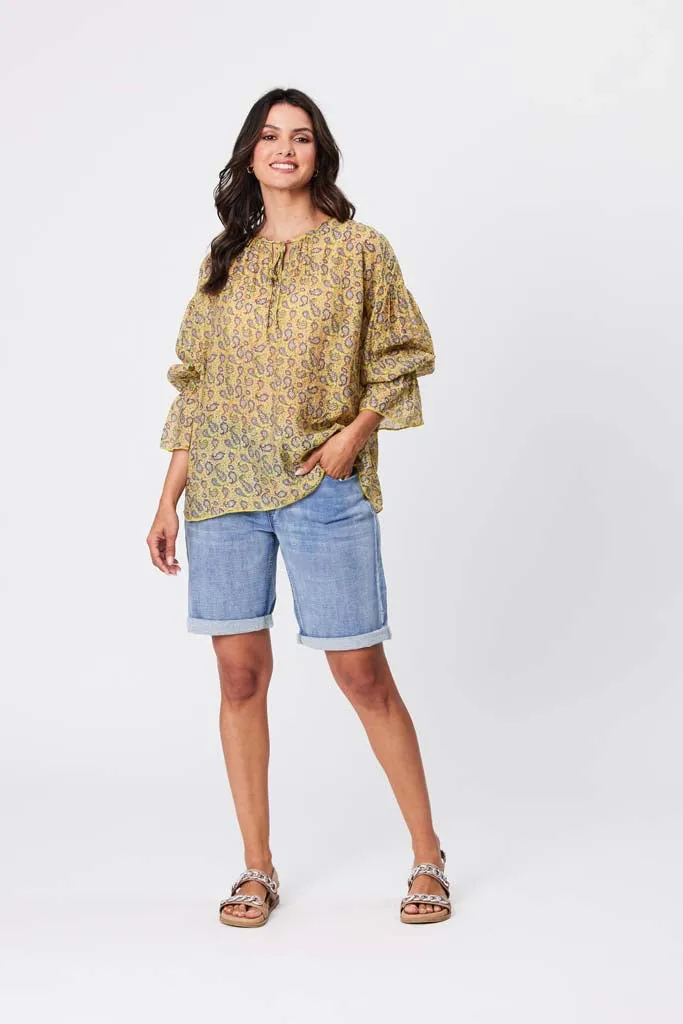 Knit Denim Short | Light Indigo