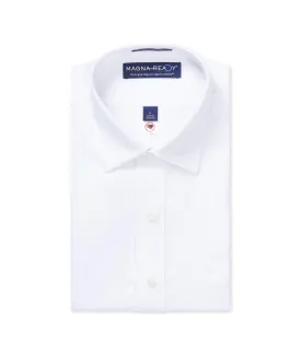 Long Sleeve White ‘Ryan’ Dress Shirt with Magnetic Closures
