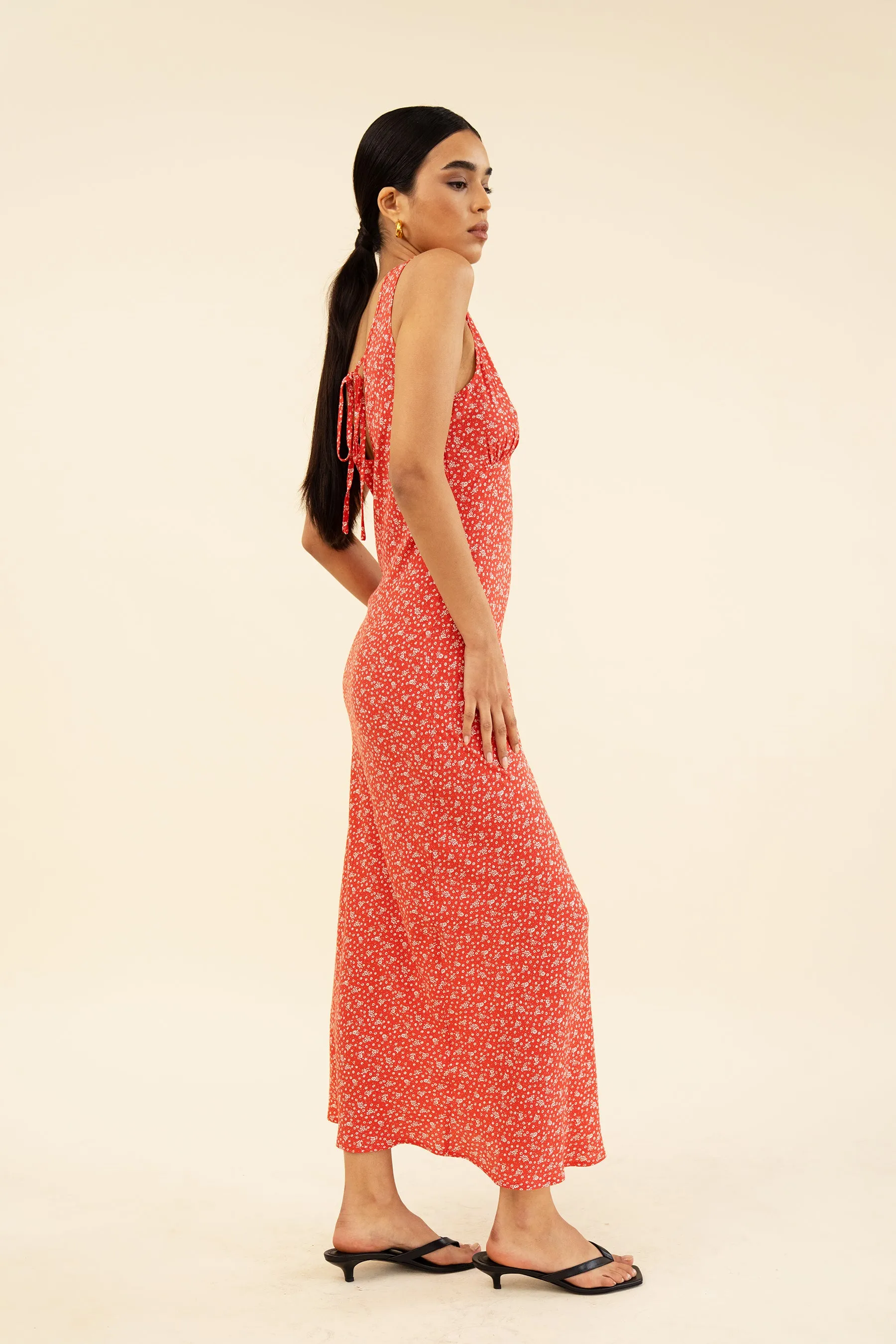MATHILDA DRESS - ROUGE FLEUR