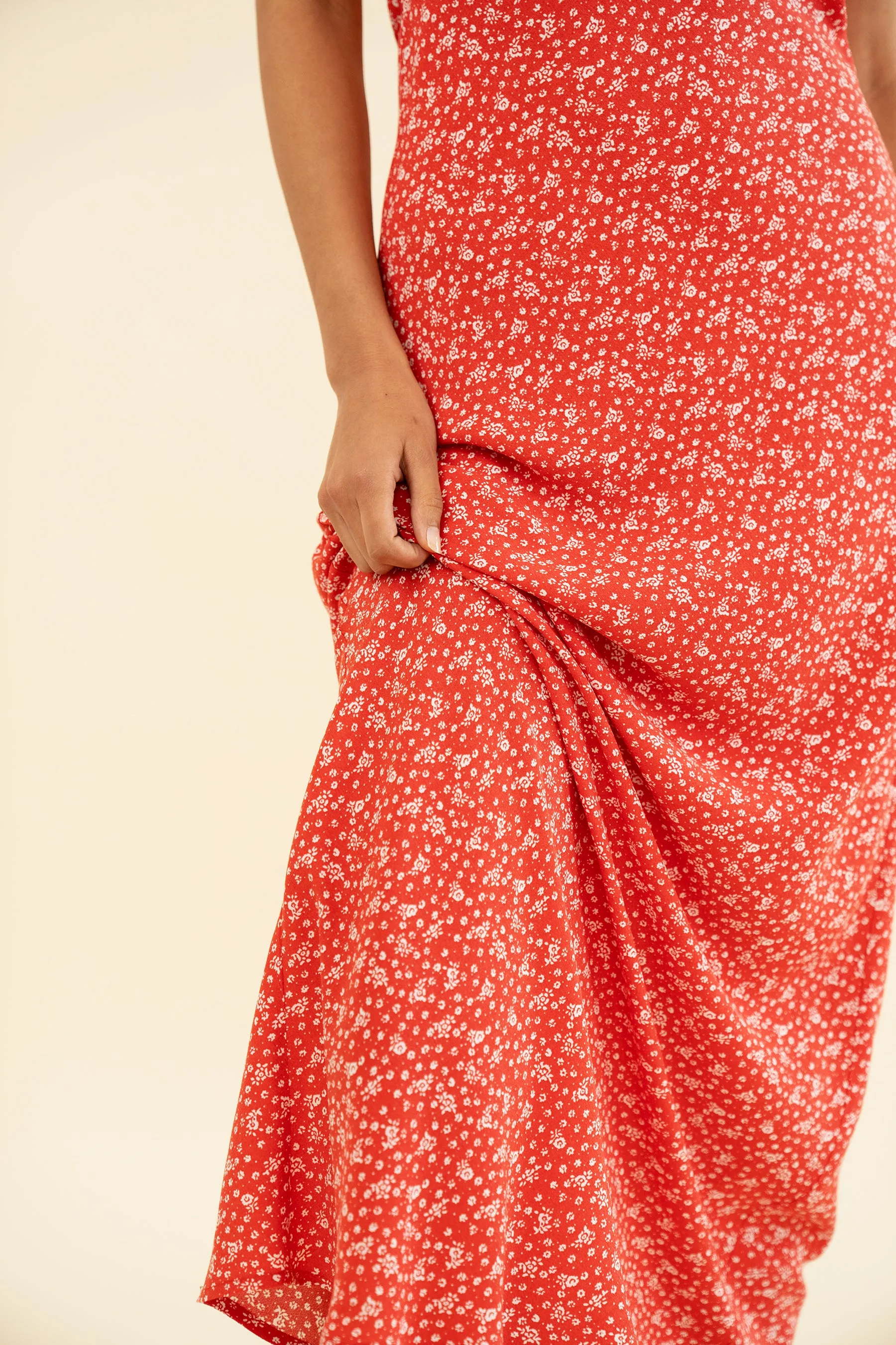 MATHILDA DRESS - ROUGE FLEUR
