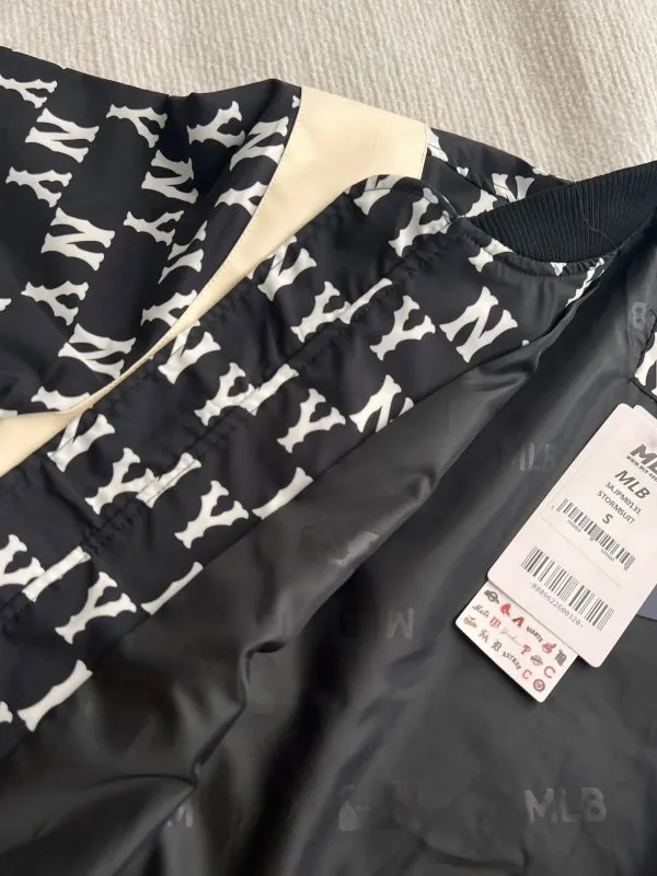 MLB滿版老花棒球外套 NY MONOGRAM  BOMBER JACKET