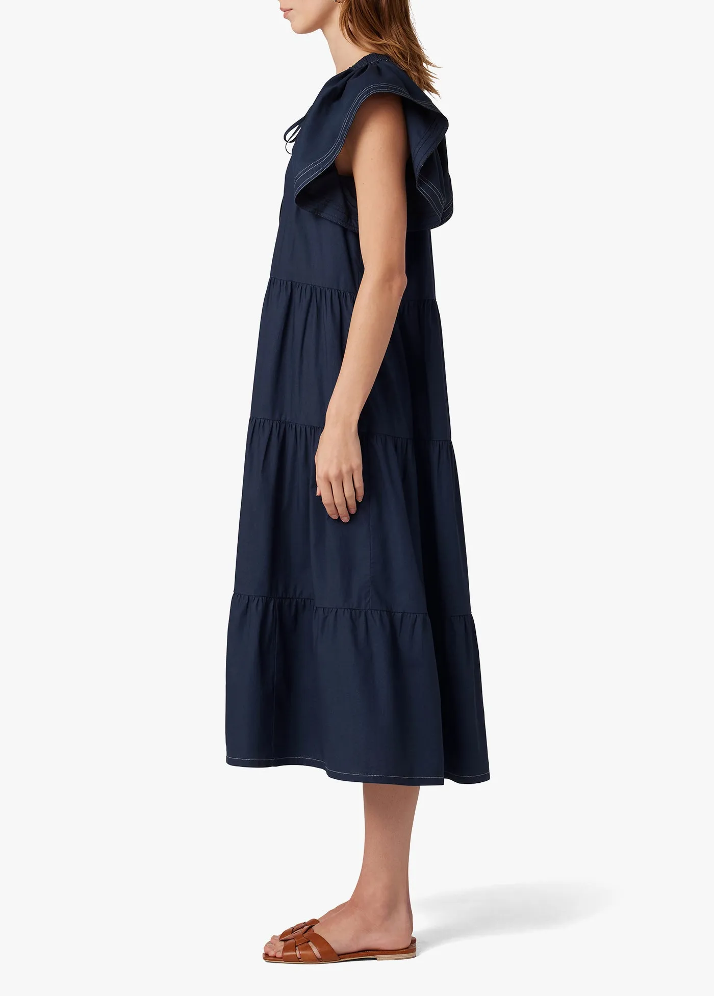 PORTIA FLUTTER SLEEVE DRESS