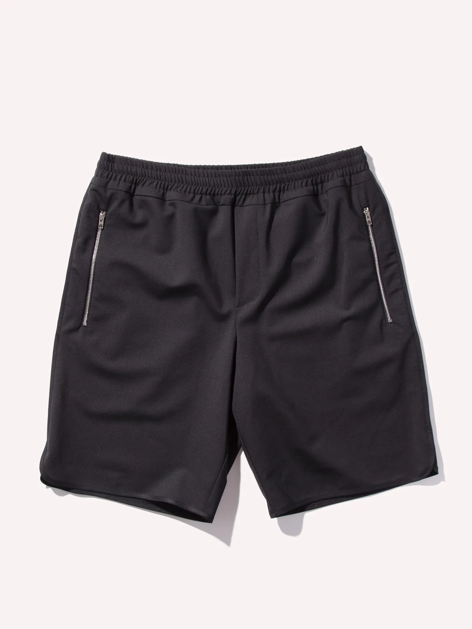 Virgin Wool Zipper Shorts